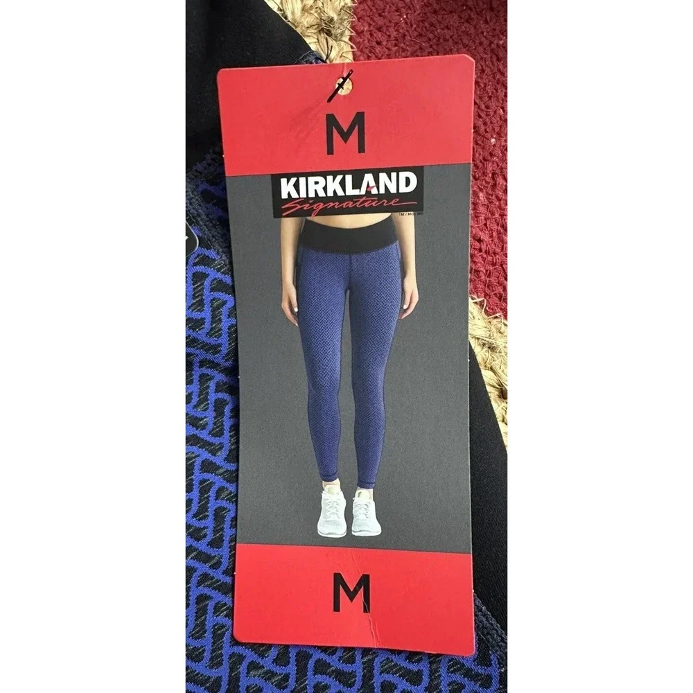 Kirkland Signature Ladies' Jacquard Active Tight Legging Size M‎ Blue